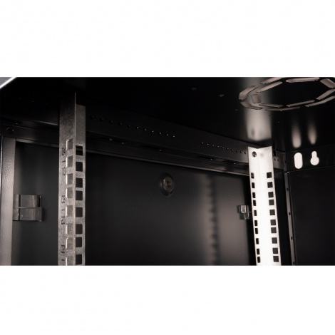 Шкаф 19" телекоммуникационный настенный, 4U 280x600х600 мм, дверь перфорация, черный